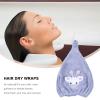 Beaupretty Cartoon Hair Drying Cap for Women Super Absorbent Coral Fleece Quick Dry Towel Soft and Gentle Hair Wrap Adorable Deer Design Grey view 2