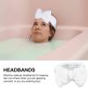 4pcs Coral Fleece Headband Hair Ring Women's Elasticity White view 3