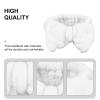 4pcs Coral Fleece Headband Hair Ring Women's Elasticity White view 4