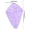 Beaupretty 3pcs Microfiber Hair Drying Cap Super Absorbent Shower Wraps for Women Quick Drying Turbans Pink Purple and Lake Blue Bath Accessories for Home and Travel view 2