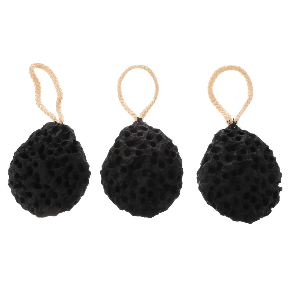 3Pcs Cellular Sponge Brush bathing shower puff shower back scrubber shower pouf body sponge drop-shaped exfoliator balls Hydrophilic Polyurethane exfoliating brush child loofah