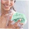 Beaupretty 2pcs Flower Shape Mesh Exfoliating Shower Sponge Balls for Relaxing Bath Cute Bath Loofah Hanging Rope Colors view 4
