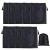 10 Pieces Wig Satin Bags with Drawstring Tassels Silk Satin Wig Bags Hair Storage Bags for Packaging Wigs Bundles Hair Extensions Travel Bag (Black) view 1
