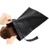 10 Pieces Wig Satin Bags with Drawstring Tassels Silk Satin Wig Bags Hair Storage Bags for Packaging Wigs Bundles Hair Extensions Travel Bag (Black) view 4