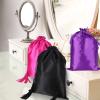 10 Pieces Wig Satin Bags with Drawstring Tassels, Silk Satin Wig Bags Hair Storage Bags for Packaging Wigs Bundles Hair Extensions Travel Bag (Purple) view 2