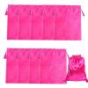 10 Pieces Wig Satin Bags with Drawstring Tassels, Silk Satin Wig Bags Hair Storage Bags for Packaging Wigs Bundles Hair Extensions Travel Bag (Rose Red) view 1