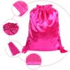 10 Pieces Wig Satin Bags with Drawstring Tassels, Silk Satin Wig Bags Hair Storage Bags for Packaging Wigs Bundles Hair Extensions Travel Bag (Rose Red) view 3