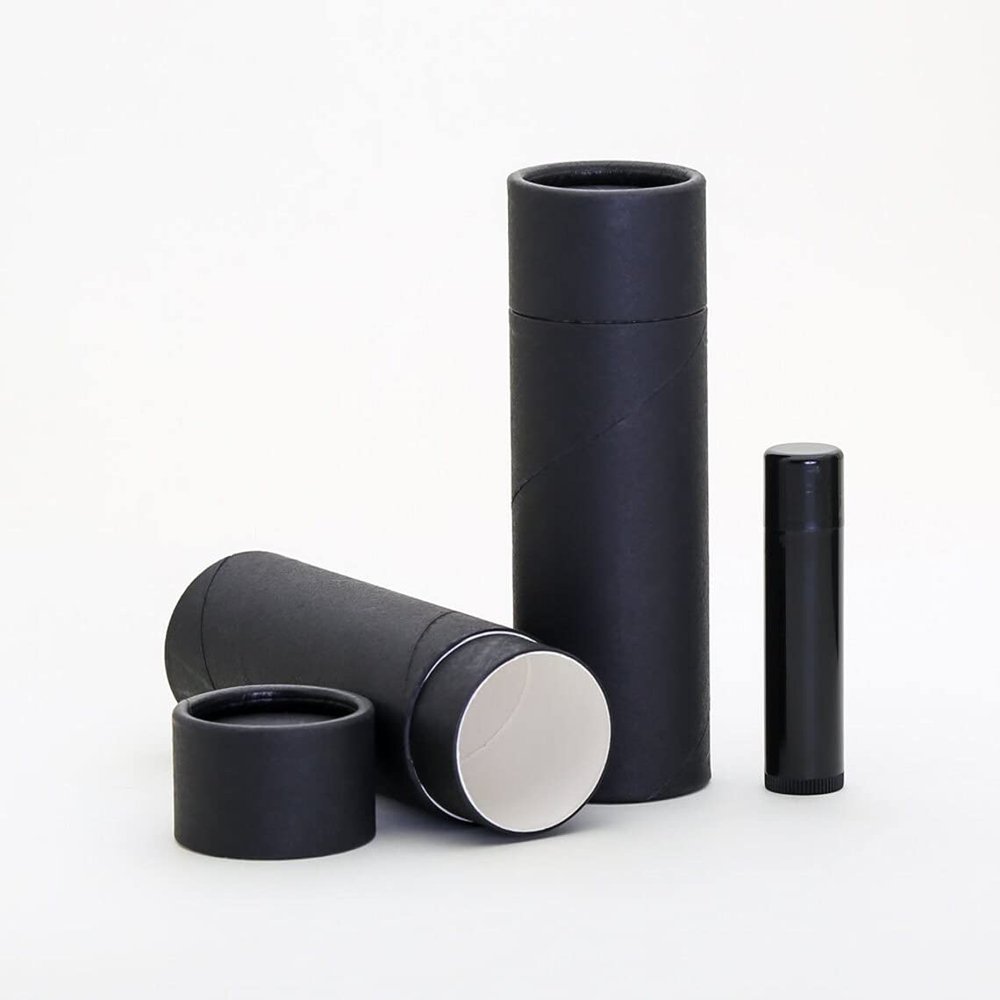 3 OZ Black Kraft Paperboard Deodorant/Cosmetic/Lotion/Lip Balm Tubes (500)
