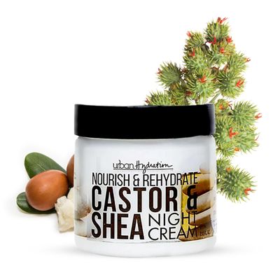 Urban Hydration Nourish and Rehydrate Castor and Shea Night Cream | Helps with Acne, Detoxes, Refreshes and Smooths Skin Overnight, Anti-Aging Benefits For All Skin Types | 2 Fl Ounces