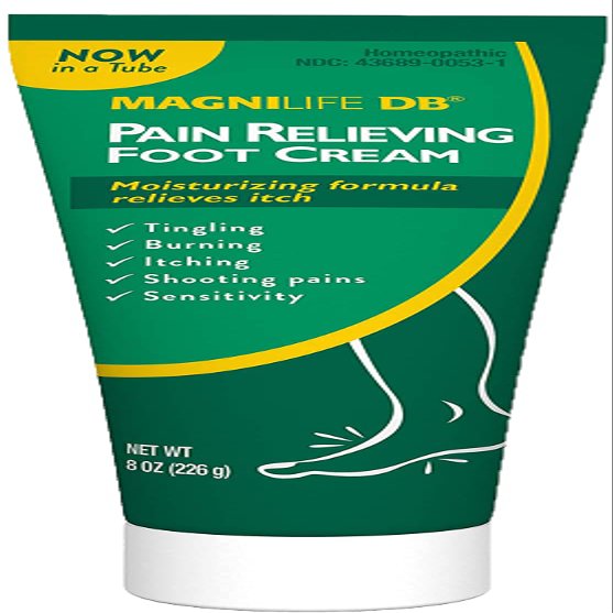 MagniLife DB Foot Cream, Calming Relief for Burning, Tingling, Shooting & Stabbing Foot Sensations - Soothes Dry, Cracked, Itchy, Sensitive Skin (8 oz Tube)