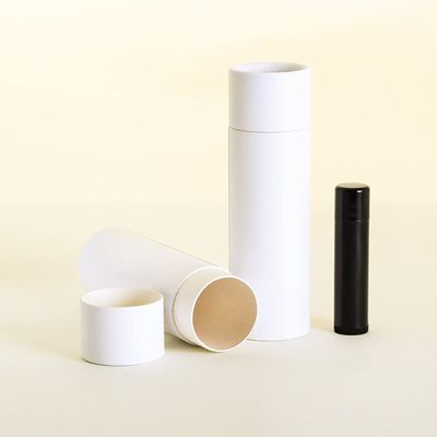 2.5 OZ White Kraft Paperboard Deodorant/Cosmetic/Lotion/Lip Balm Tubes (1000)