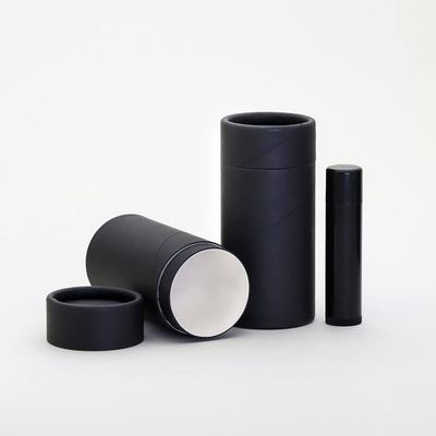 70 mL Black Kraft Paperboard Deodorant/Lotion/Cosmetic/Lip Balm Tubes (50)