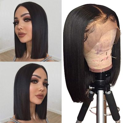 150% Density Lace Front Wigs Human Hair with Baby Hair 13x4inch Brazilian Straight Virgin Human Hair Glueless Straight Wigs for Black Women Human Hair Natural Color