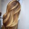 Ombre Highlight Wig Body Wave Transparent Lace Front Human Hair Wigs Sunlight 4-27 Glueless Free Part Lace Front Wigs Human Hair Pre Plucked With Baby Hair For Black Women view 3