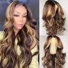 Ombre Highlight Wig Body Wave Transparent Lace Front Human Hair Wigs Sunlight 4-27 Glueless Free Part Lace Front Wigs Human Hair Pre Plucked With Baby Hair For Black Women view 4
