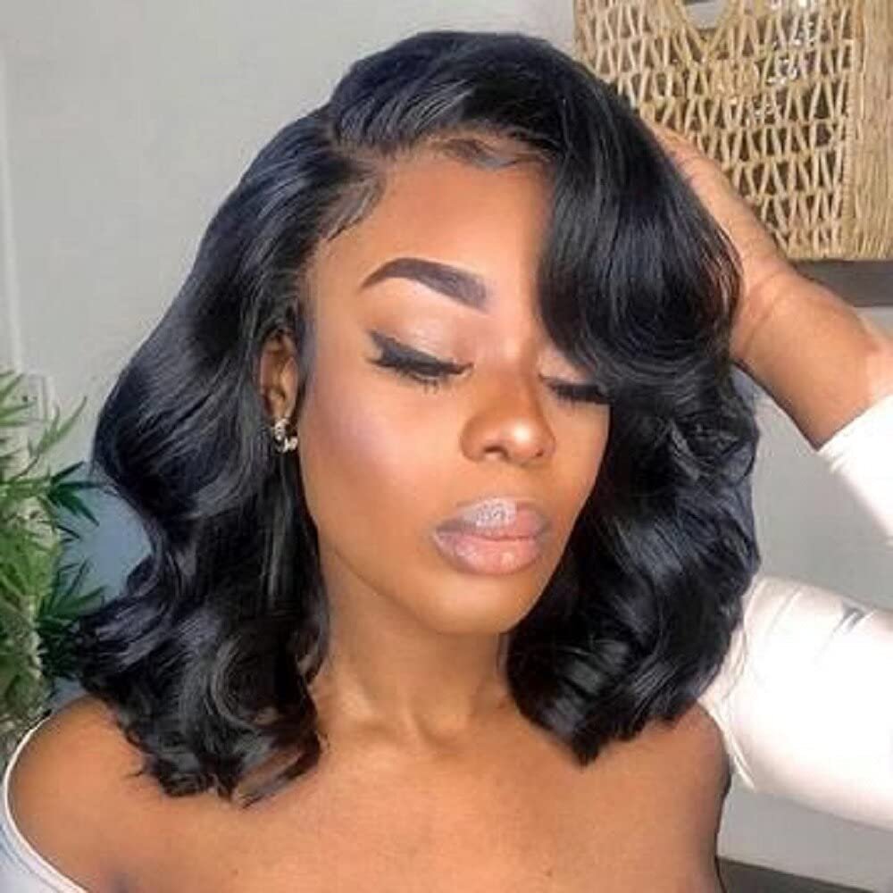 13x4 Lace Front Wigs Human hair with Baby Hair Pre Plucked Bleached Knot 150% Density Brazilian Body Wave Human Hair Wigs Natural Hairline for Black Women