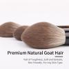 ENZO KEN Natural Goat Hair Makeup Brush Set with Case, Natural Makeup Brushes, Natural Bristle Makeup Brushes, Natural Hair Makeup Brushes Set Professional, Walnut Cosmetic Brushes Makeup Set - MONI view 3