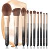 ENZO KEN Natural Hair Makeup Brush Set Professional, Sable Makeup Brushes Set with Case, Natural Hair Brushes Makeup Set, Glitter Make up Brushes Set Professional, Natural Makeup Brushes - ORRA, Black view 1