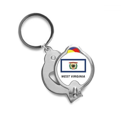 American State Flag Outline West Virginia Nail Clippers Sharp Fingernail Stainless Steel Cutter