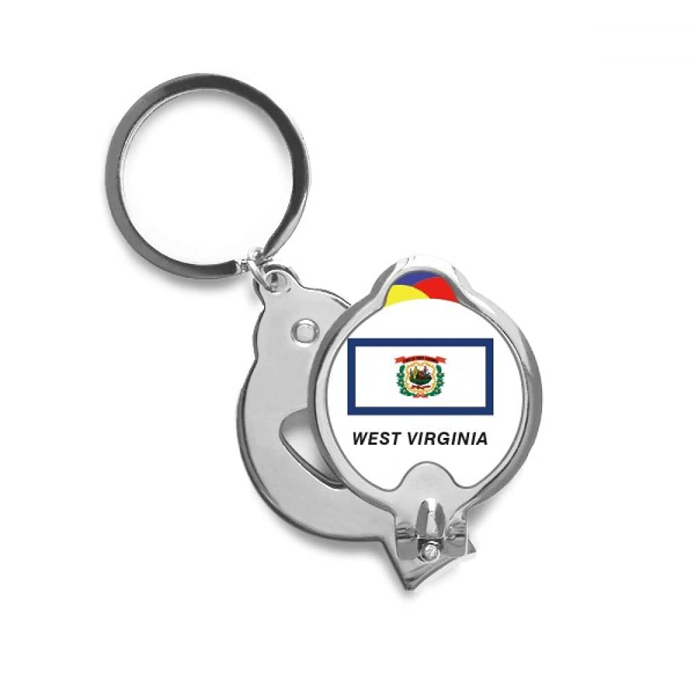 American State Flag Outline West Virginia Nail Clippers Sharp Fingernail Stainless Steel Cutter