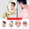 8 Inch Wall Mount Makeup Mirror with Lights, Makeup Mirror Lighted Magnification for Bathroom 360 Swivel, Extendable Vanity Mirrors view 2