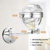8 Inch Wall Mount Makeup Mirror with Lights, Makeup Mirror Lighted Magnification for Bathroom 360 Swivel, Extendable Vanity Mirrors view 3