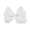 10 PCS Large 8" White Hair Bow Clips Grosgrain Ribbon Solid Color Hair Bow With Alligator Clips Hair Accessories for Teen Toddler Little Girls view 3