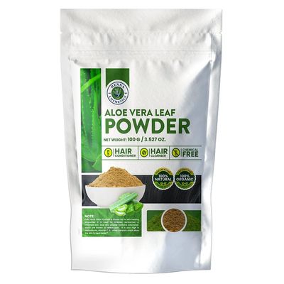 HENNA COSMETICS CYPRI Aloe Vera Leaf Powder (Aloe Barbadensis), Moisturizer, Juice, Salve, for Hair and Skin | 100 Grams (3.53 Oz.) Natural, Pure, Organic