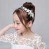 Headband Girl Hair Accessories Princess Wedding Headpiece Bridal Bridesmaid Flower Pearls Rhinestone Headdress (Color : White) view 2