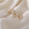 Large Flower Pearl Hair Comb Bridal Beads Wedding Accessories Bridal Headdress For Brides Prom (Color : Silver) view 4