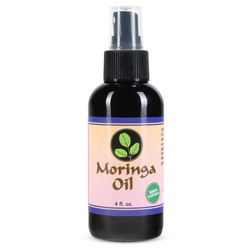 Moringa Energy Life Moringa Oil 4 oz 100% Pure Moringa Seed Oil, Cold-Pressed for Face, Skin and Hair, Body, Oil