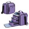 BAFASO Makeup Bag Cosmetic Bag with 4 Inner Removable Pouches, Multifunctional Travel Makeup Case (Patent Pending), Purple view 1