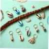 EXCEART 13pcs Dreadlock Shell Pendants Hair Accessories Creative Shell Adornments for Braids Lightweight and Hair Jewelry for Festivals and Parties view 3
