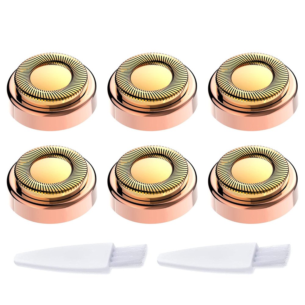 6PCS LinMei Replacement Heads Compatible for GEN 1 Finishing Touch Flawless Women's Painless Hair Remover with Cleaning Brushes