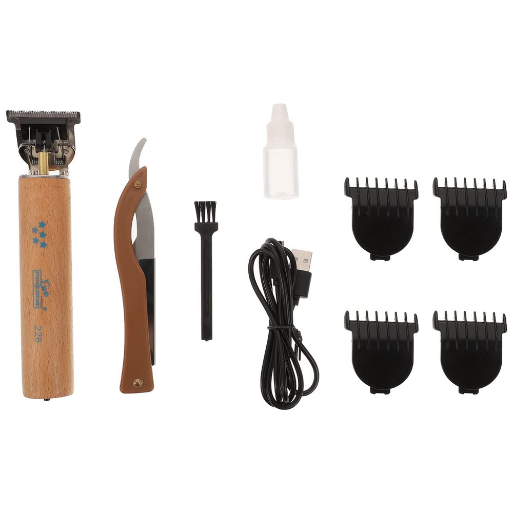 1 Set T-Type Electric Pusher Barber Trimmer Barber Clipper Electric Haircut Kit Hair Trimmer Household Hair Clipper Hair Razor Salon Hair Clipper Hair Cutter Hair Cutting Kit