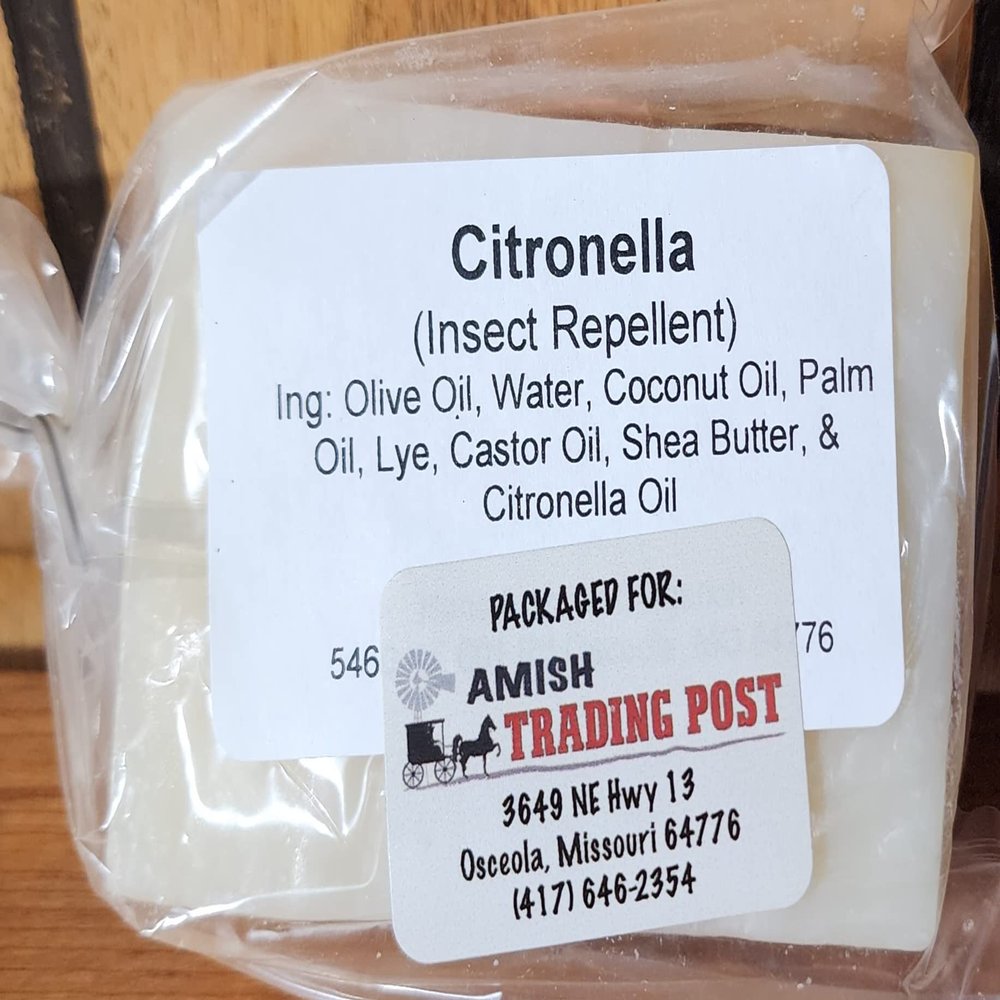 Amish Homemade Soap (Citronella)