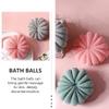 4pcs Pumpkin Bath Balls Bathroom Shower Balls Bath Gloves Mesh Pouf Bath Scrunchies Back Loofah Brush Luffa Bath Sponge Scrubber Cartoon Shower Balls Pe Towel Earth Tones Child view 3