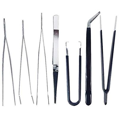 7Pcs Precision Tweezers Set Stainless Steel Craft Tweezers Remover for Soldering Tweezers, Jewelry, Eyebrow, Women and Men