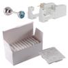 CHUANCI 24PCS/Box Disposable Sterile Ear Piercing Unit Ear Cartilage Tragus Helix Piercing Gun NO Pain Piercer Tool Machine Choose Design (24PCS/Box-3mm Silver Aqua Zircon) view 1