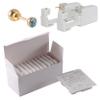 CHUANCI 24PCS/Box Disposable Sterile Ear Piercing Unit Ear Cartilage Tragus Helix Piercing Gun NO Pain Piercer Tool Machine Choose Design (24PCS/Box-3mm Gold Aqua Zircon) view 1