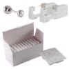 CHUANCI 24PCS/Box Disposable Sterile Ear Piercing Unit Ear Cartilage Tragus Helix Piercing Gun NO Pain Piercer Tool Machine Choose Design (24PCS/Box-3mm Silver Pearl) view 1