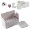 CHUANCI 24PCS/Box Disposable Sterile Ear Piercing Unit Ear Cartilage Tragus Helix Piercing Gun NO Pain Piercer Tool Machine Choose Design (24PCS/Box-3mm Silver Pink Zircon) view 1