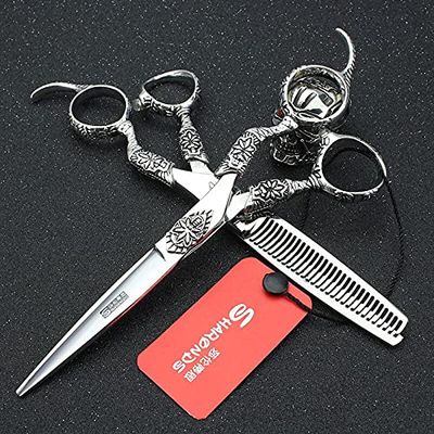 Hair Cutting Scissors, 6 inch professional hairdressing tools tattoo hair styling scissors set stainless steel hairdressing scissors BY ZZYY (Color : All)