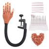PENNY73 1Pcs Manicure Practice Hand +100 Pcs Manicure Tips Fake Finger with 6 Pcs Nail File and 10 Pcs Nail Drill Bits Professional Nail Art DIY Tool view 1