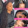 kiss Love 13x4 Deep Wave Lace Front Wigs Human Hair 180% Density Wet and Wavy Hd Lace Frontal Wigs Pre Plucked Bleached Knots with Baby Hair Curly Wigs for Women (20inch) view 2