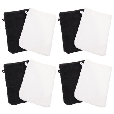 Beaupretty 8pcs Makeup Removal Gloves Ultra-fine Facial Cleansing Mitts for Sensitive Skin Portable Beauty Shower Accessories Makeup Wipe