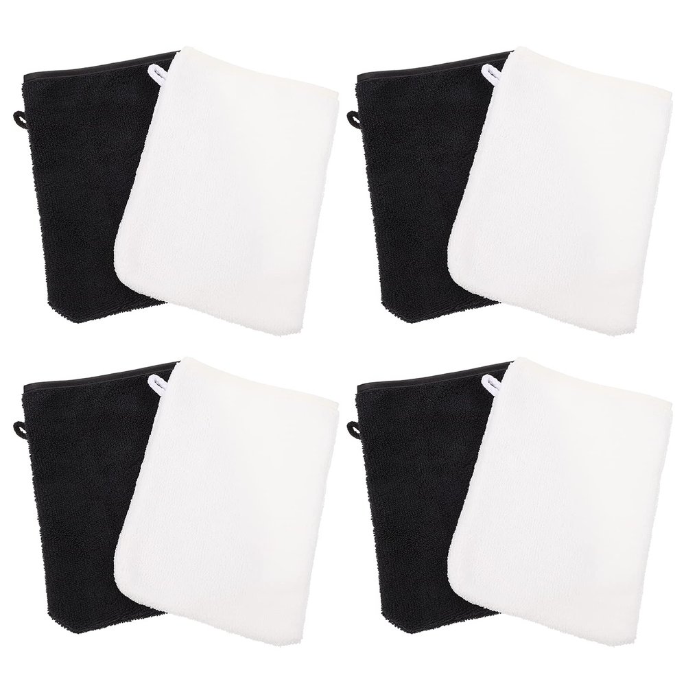 Beaupretty 8pcs Makeup Removal Gloves Ultra-fine Facial Cleansing Mitts for Sensitive Skin Portable Beauty Shower Accessories Makeup Wipe
