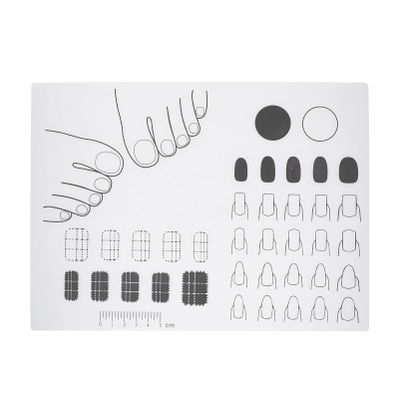 Silicone Manicure Pad Acrylic Nail Practice Mat Acrylic Nail Mat Trainer Acrylic Nail Training Mat Acrylic Nail Template Mat Acrylic Nail Silicone Mat Acrylic Fingernail Mat