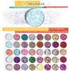 Glitter Eyeshadow Palette, 40 Colors Highly Pressed Pigmented Metallic Shimmer Sparkly Glitter Eyeshadow Makeup Pallet Palettes,Pink Blue Green Red Gold Purple Eye Shadow Powder Long Lasting view 2