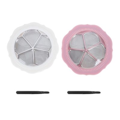 Beaupretty Eyeshadow Pallets 2pcs Empty Eyeshadow Case 5 Grids Pigment Pan Pallet Container with Lip Makeup Brush for Blush Concealer Correct Highlight Powder Case Lip Gloss Containers